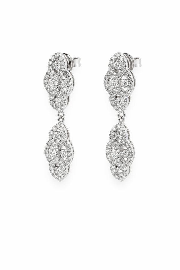 Aros Art Deco con brillantes