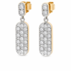 Aros colgantes con brillantes