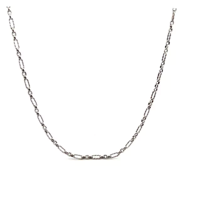 Cadena Fígaro oro blanco