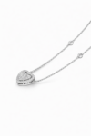 Cadena de oro blanco con corazón