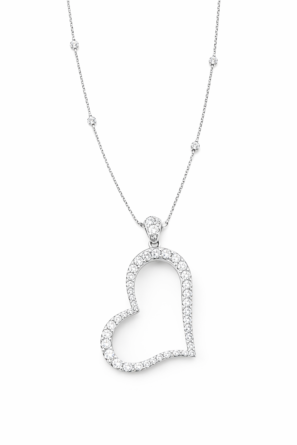 Cadena de oro blanco 18k