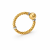 Anillo tejido de oro