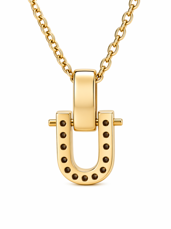 Cadena con dije en forma de herradura