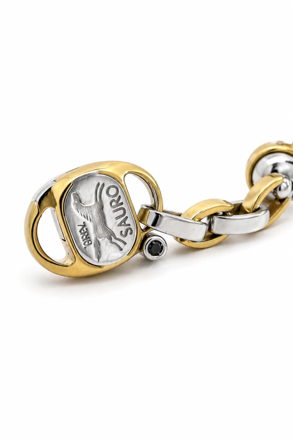 Pulsera combinada oro blanco y amarillo