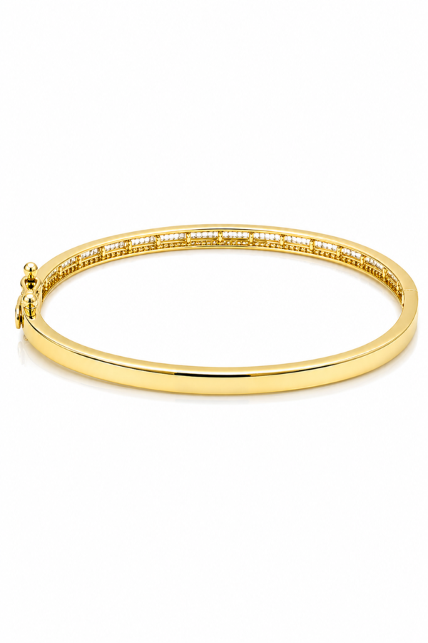 Pulsera esclava con brillantes y baguette