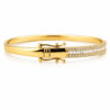 Pulsera esclava con brillantes y baguette