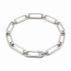 Pulsera paper clip oro blanco