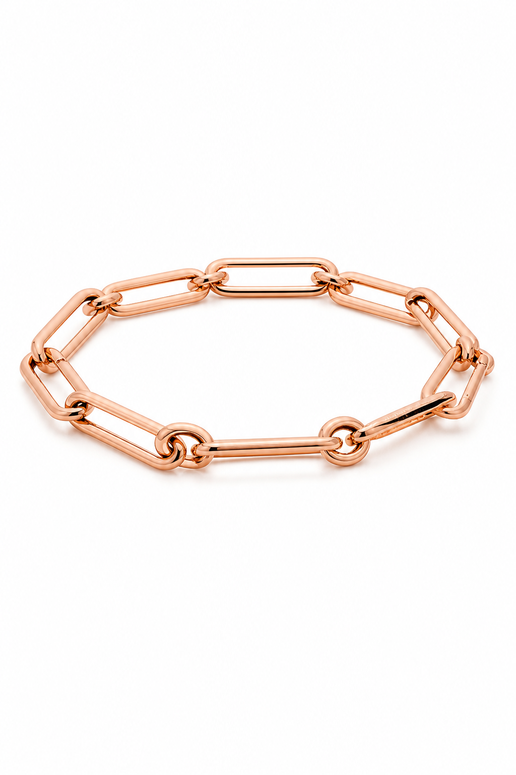 Pulsera paper clip de oro rosa Pulsera paper clip oro rosa