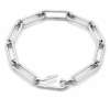 Pulsera paper clip oro blanco
