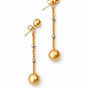 Aros de oro amarillo tejido