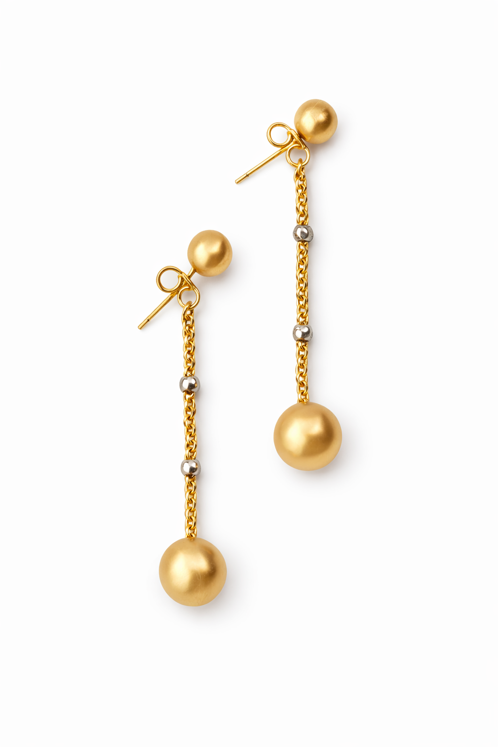 Aros de oro amarillo tejido