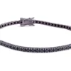 Pulsera tenis con diamantes negros
