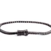 Pulsera tenis con diamantes negros