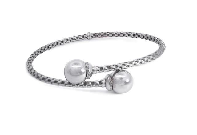 Pulsera semi rígida con dos esferas