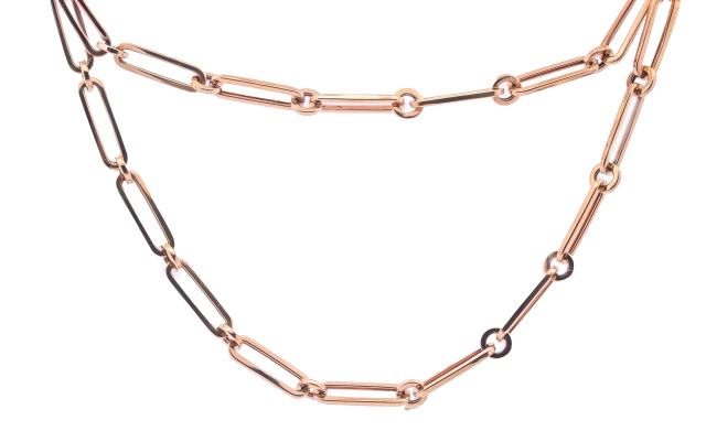 Cadena Paper Clip oro rosa