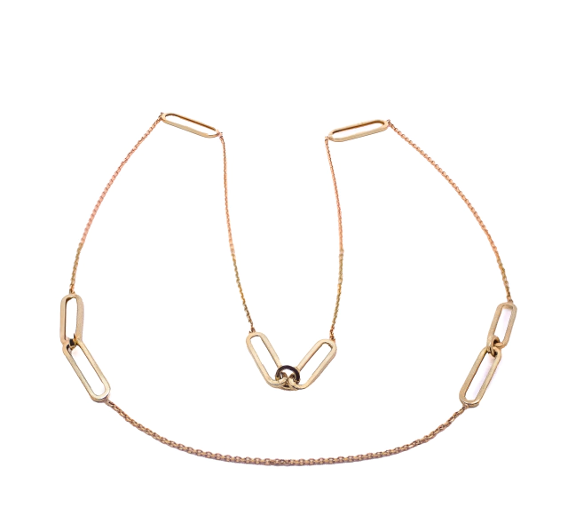 Collar Paper Clip con cadena