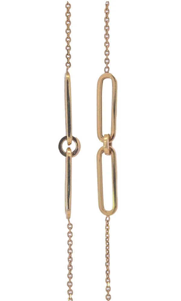 Collar Paper Clip con cadena