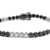 Pulsera con diamantes negros y blancos