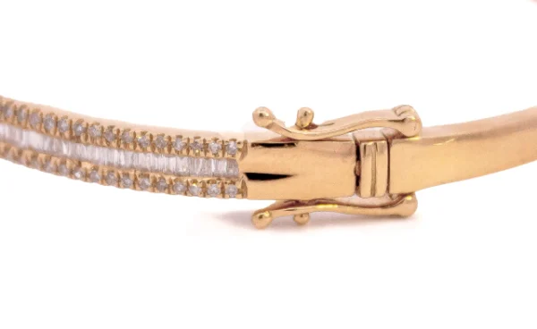 Pulsera esclava con brillantes y baguette