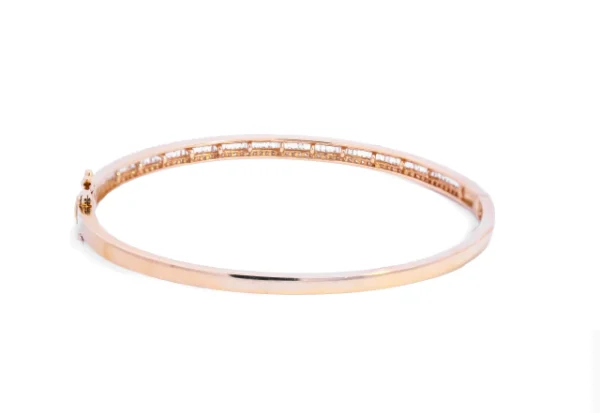 Pulsera esclava con brillantes y baguette