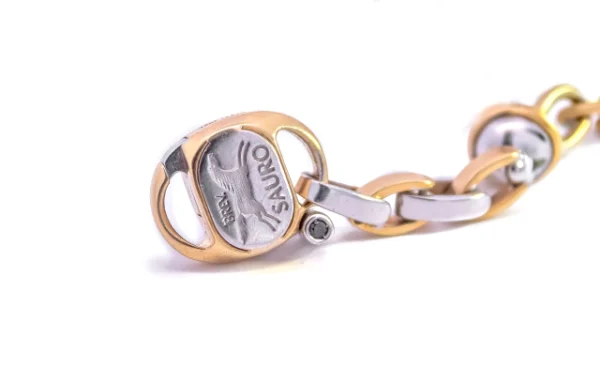 Pulsera combinada oro blanco y amarillo