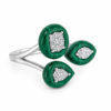 Anillo con piedra malaquita