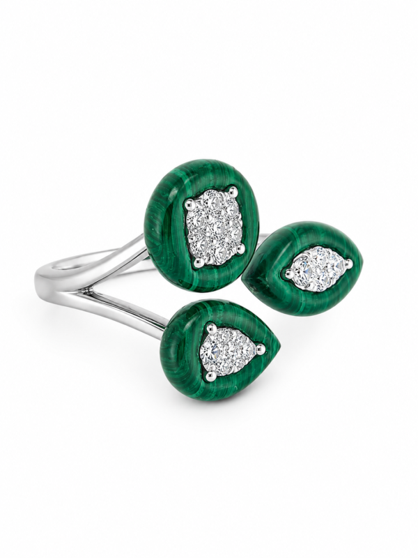 Anillo con piedra malaquita