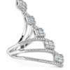 Anillo de oro blanco con baguettes y brillantes