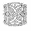 Anillo calado con flores