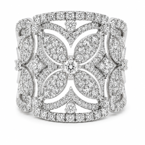 Anillo calado con flores